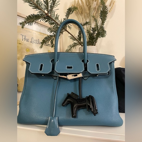 Hermes Handbags - Hermes Birkin 30 togo blue Jean